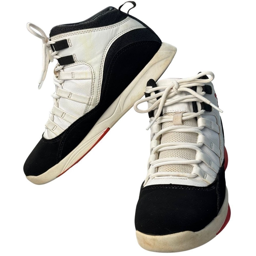 Shaq Basketball Retro Athletic Sneakers Shoes‎ Red Black White Size Youths 5.5 D
